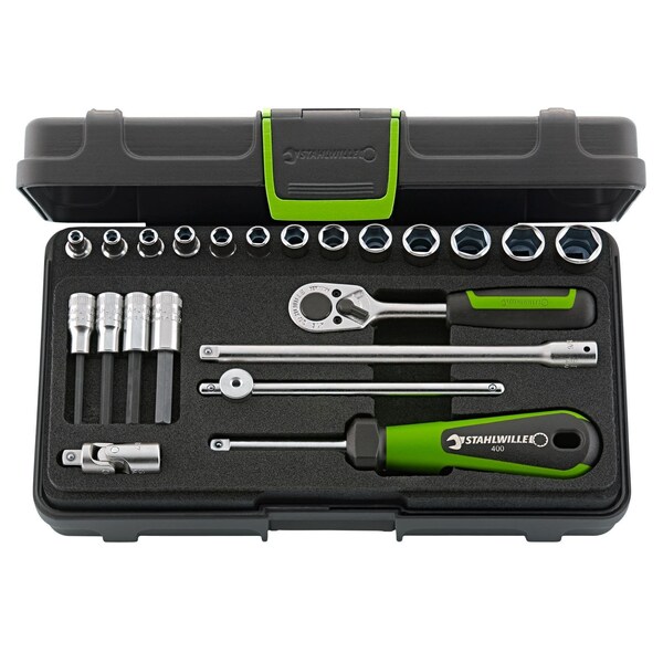 Stahlwille Tools 6, 3 mm (1/4") Socket set 22-pcs., 40/44/17/5 KN 96011113 - main